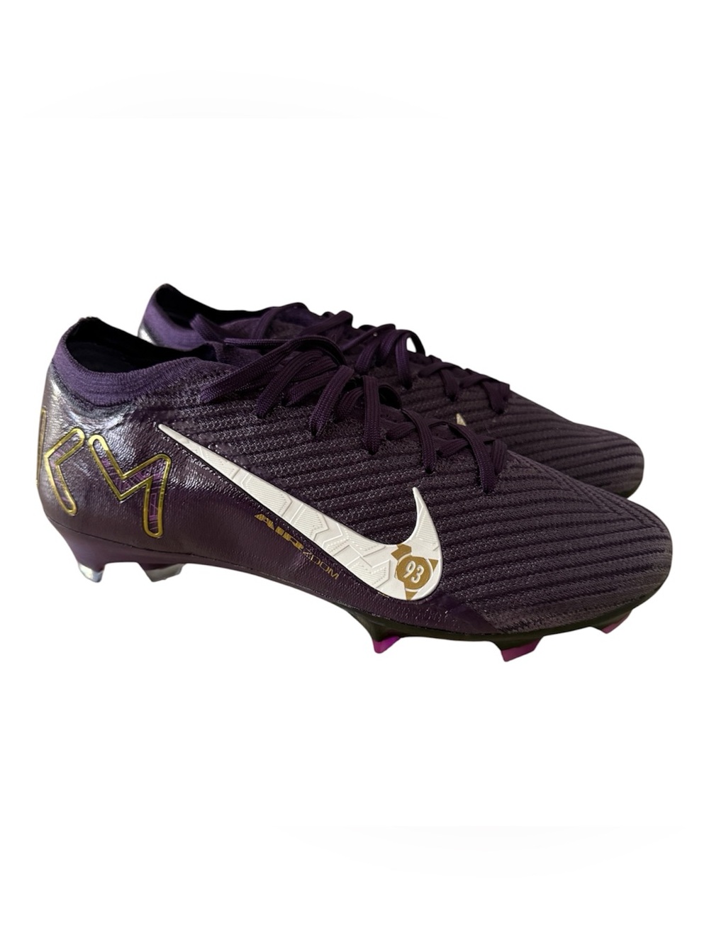 Nike Zoom Mercurial Vapor 16 Elite FG KM Kylian Mbappe FQ8683-500 Purple Mens 6